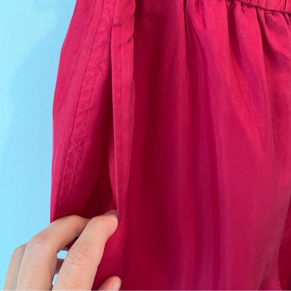 Vintage Cranberry Abvien 100% SILK Windbreaker Elastic Waist Pull On Pants Large - Picture 3 of 7